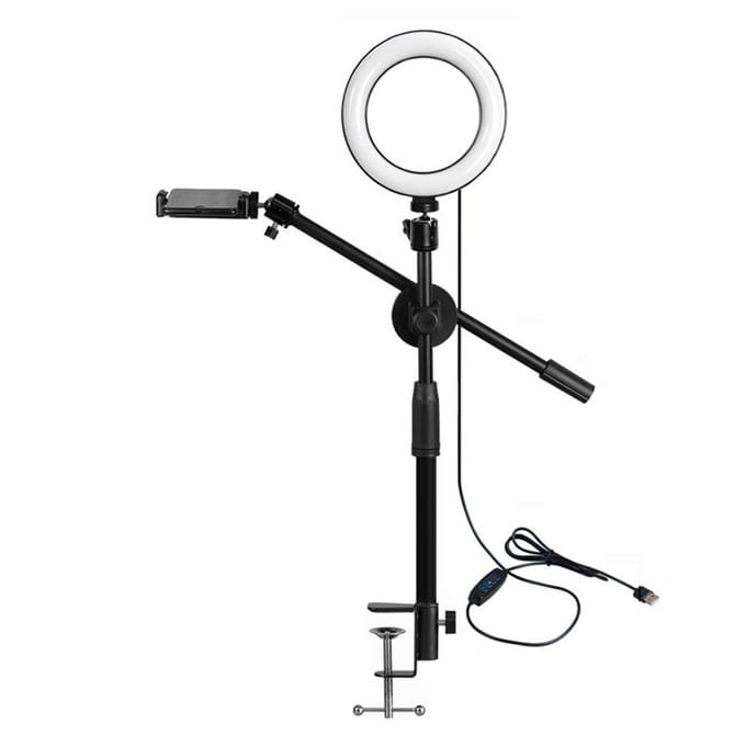 Overhead Camera Mount Bureaustandaard Telefoonhouder met Verstelbare Arm Tafelstandaard met GimbalFill B