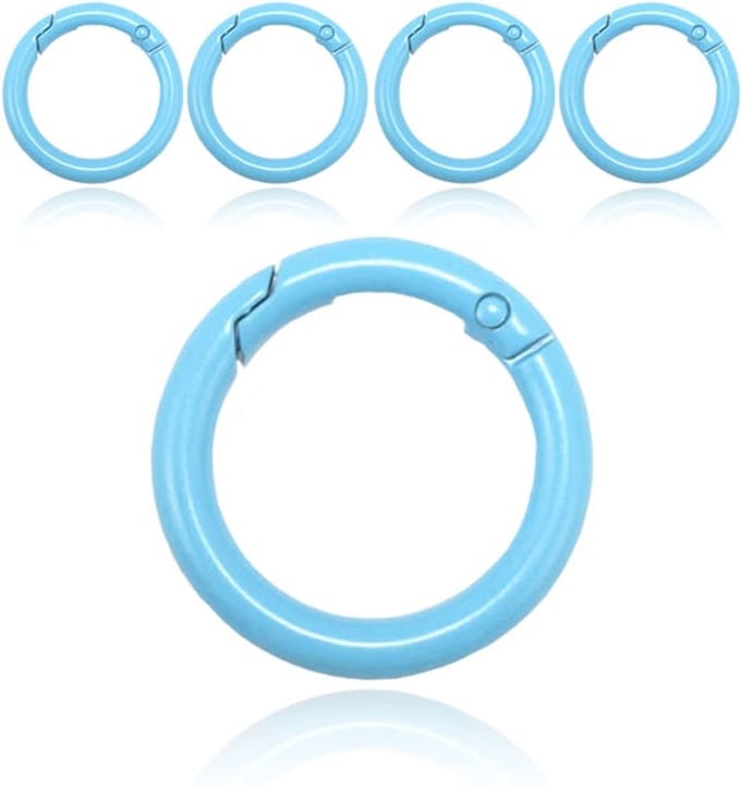 Set van 5 Boho Karabijnhaken - Blauw