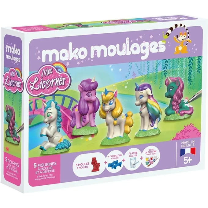 Verbeeldingsspellen set met 5 eenhoorn vormen Mako