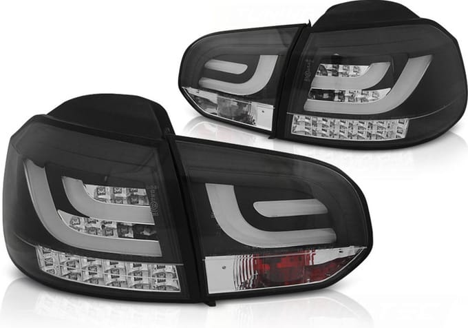Achterlichten ZWART VW GOLF 6 10.08-12