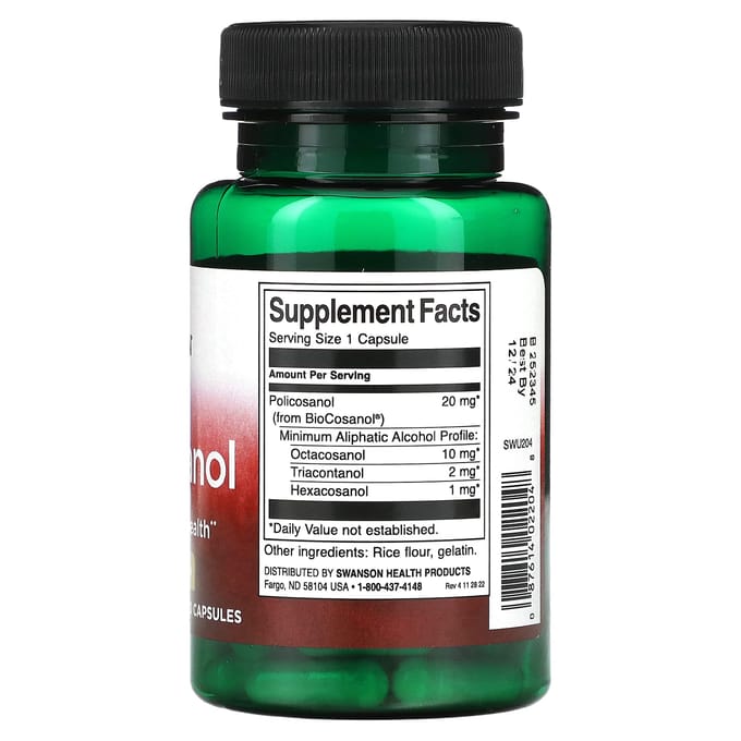 Policosanol, 20 mg, 60 capsules