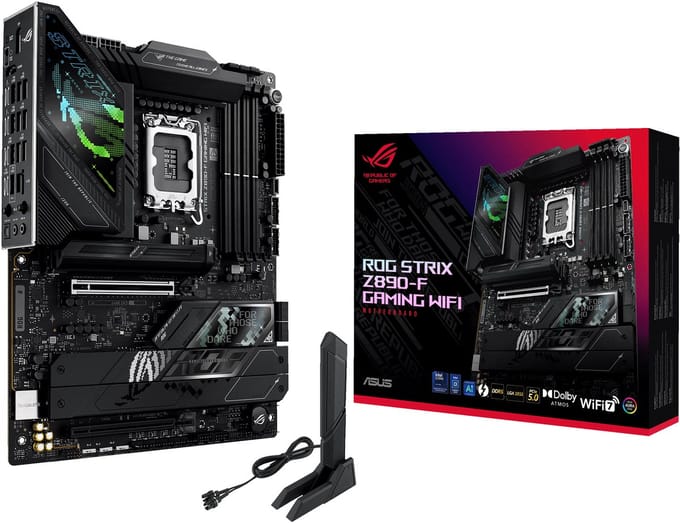 ASUS ROG STRIX Z890-F GAMING WIFI - Moederbord - Intel Z890 - ATX - Compatible met Intel Core Ultra Processoren - LGA 1851 Socket