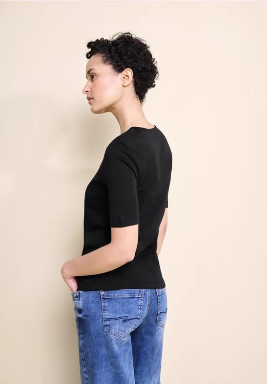 T-shirt met V-hals