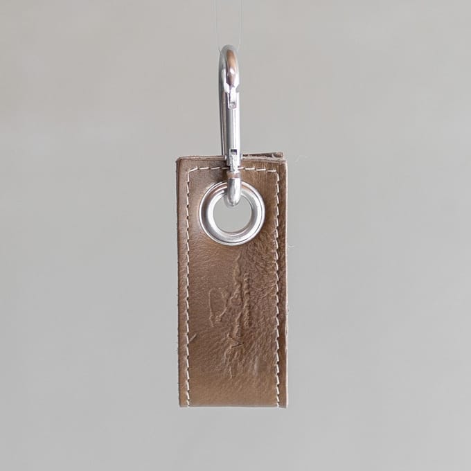 Sleutelhanger - Zand leder
