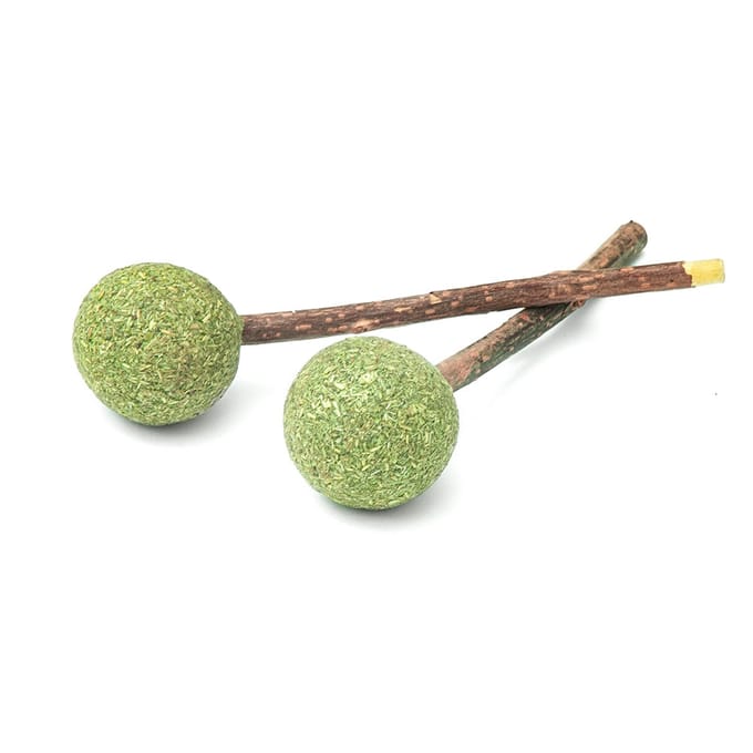 1 set (2 stuks) Aumüller Silvervine tandenspeelgoed lolly kat
