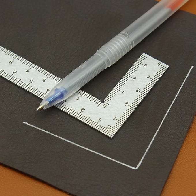 Mini Règle d'encadrement Outil de mesure et de traçage Règle d'angle de mesure en acier inoxydable Précision Pour les gabarits d'encadrement de construction white