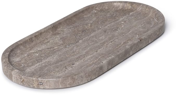 Titanium travertine tray ovaal 30x15cm - marmer - MOOISA