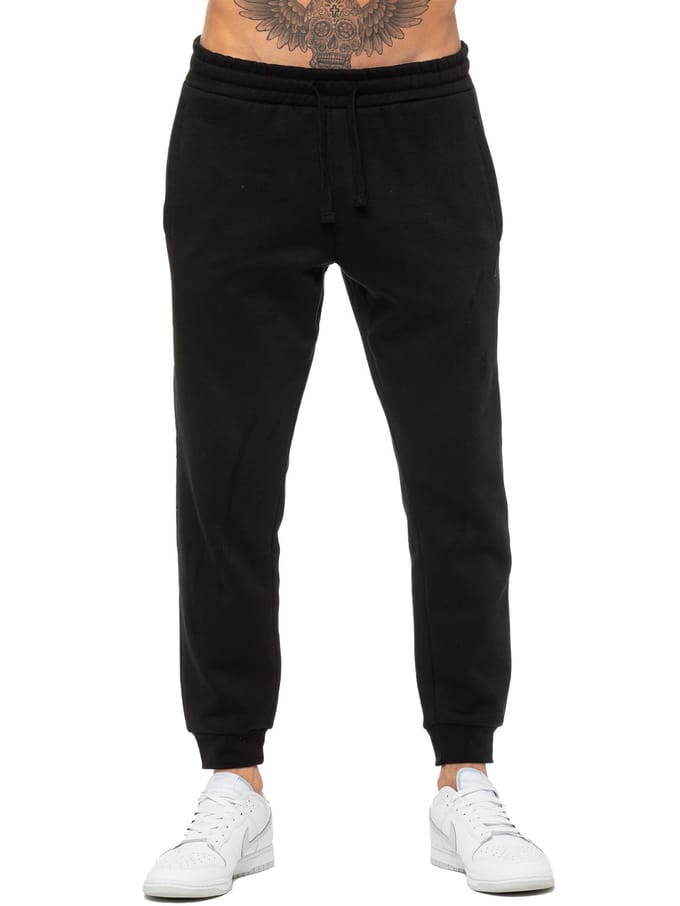 Enzo | Heren Joggers Regular Fit - Zwart