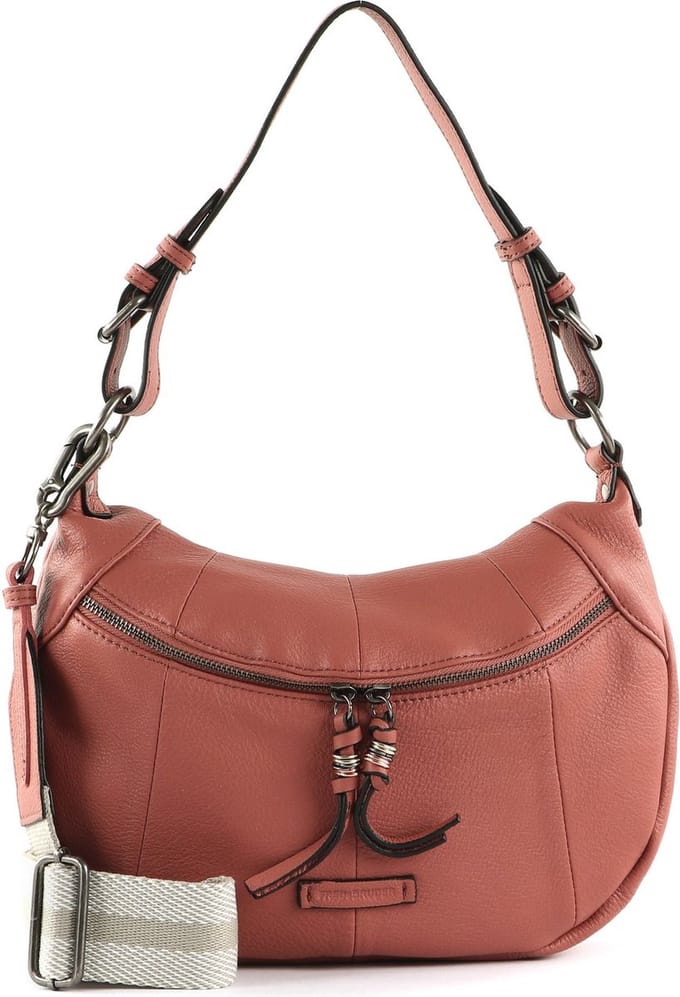FREDsBRUDER Leren Schoudertas Pruvia Small Hobo Light Rust Terracotta