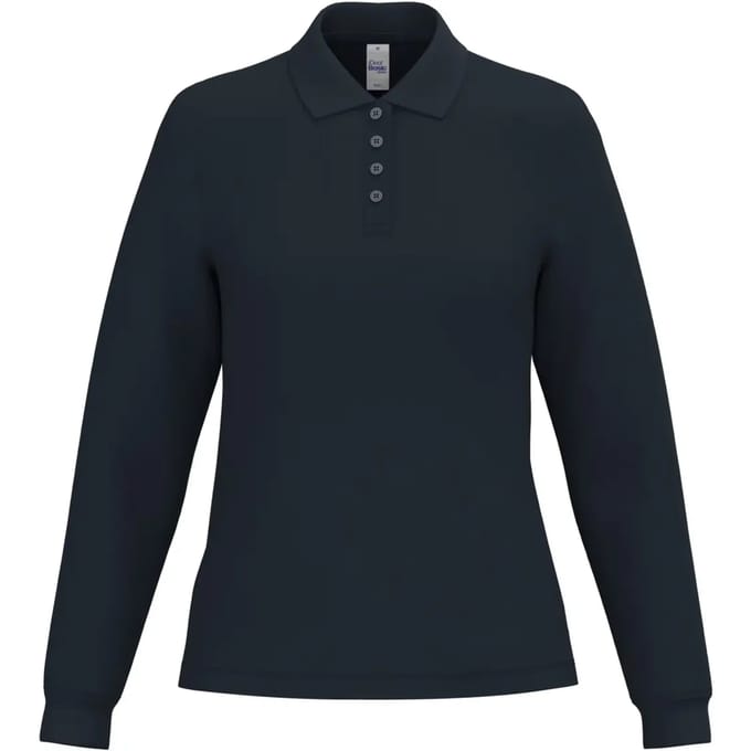Damespolo piqué met lange mouwen iDeal Basic Brand