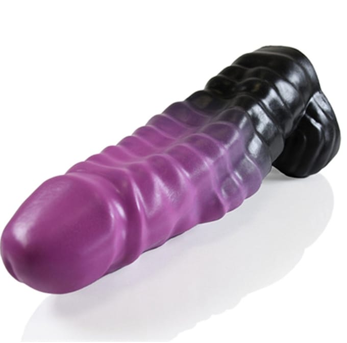 Hellhound drogon the dragon dildo - black purple medium