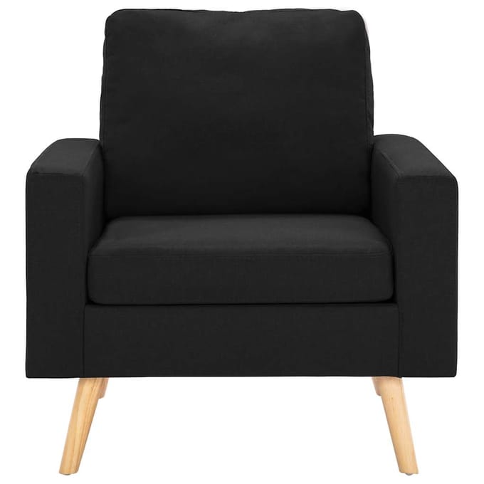 vidaXL - Fauteuil - stof - zwart