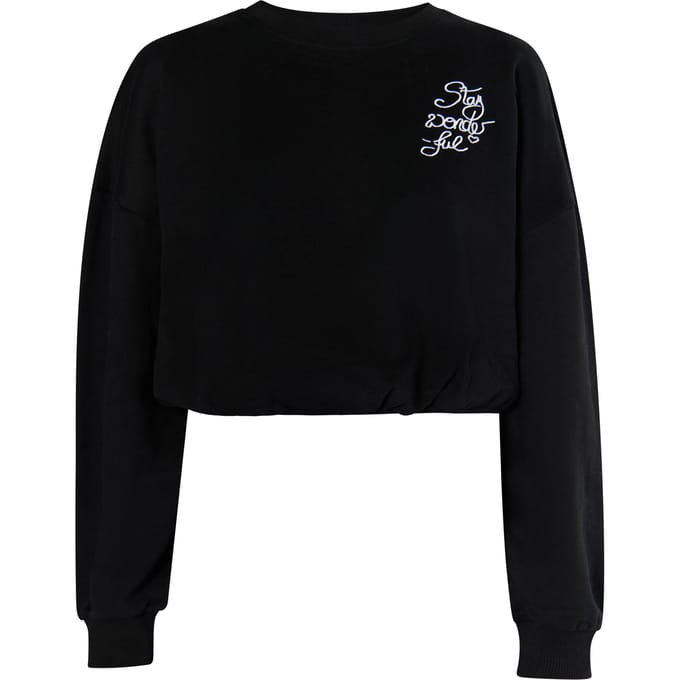 Mymo Cropped sweatshirt Dames zwart