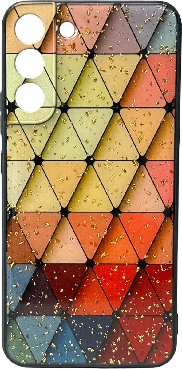 Silicone Hoesje Print - Backcover - Geschikt voor Samsung Galaxy S23 Plus - Marmer Triangle