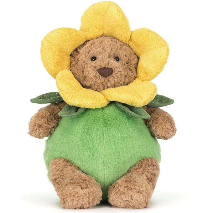 Jellycat knuffel Bartholomew Bear Daffodil Outfit