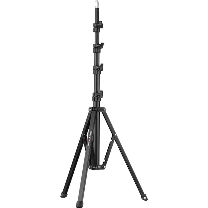 KINGJOY FL2009 Verstelbare metalen statieflichtstandaard 10 kg/22 lbs Draagvermogen 1/4 inch Schroef Max. zwart