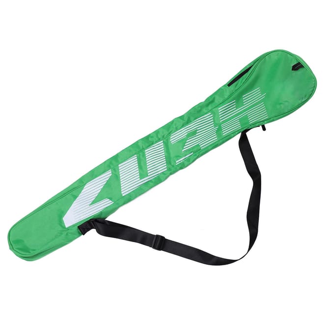 Lacrossesticktas Groen Biedt plaats aan 3 sticks Grote capaciteit Oxford-doek Rits Verstelbare riem green