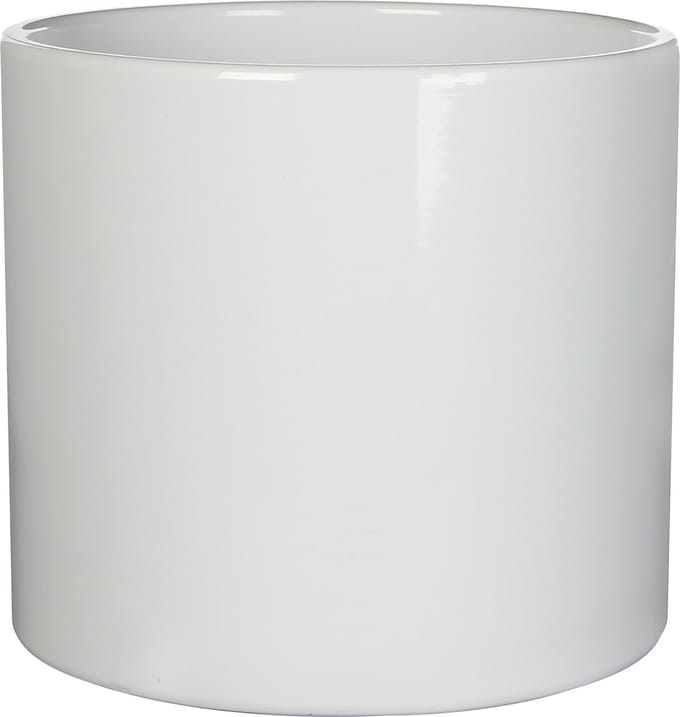 Mica Decorations Bloempot - wit - glans - keramiek - 28 x 26 cm - plantenpotten