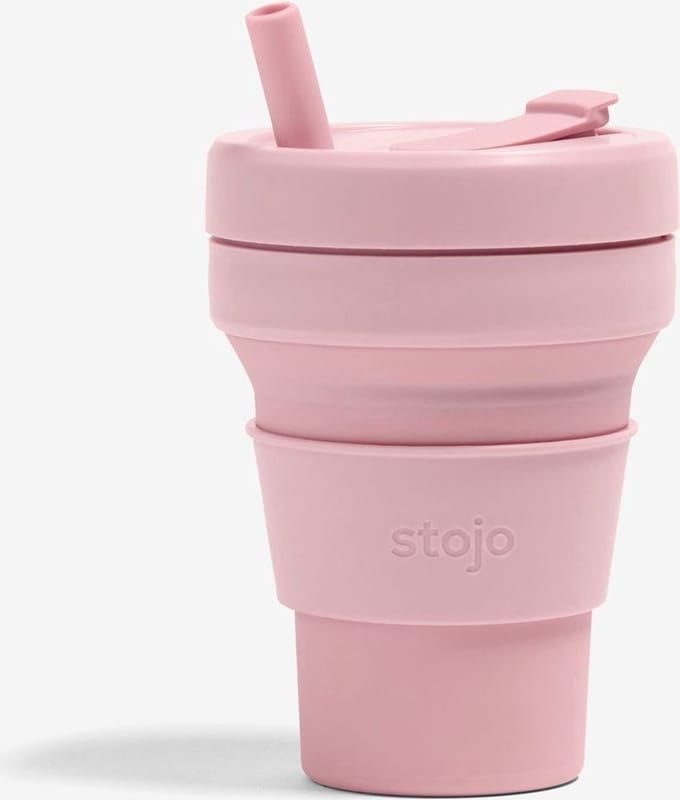 Stojo - Junior Cup met Rietje 250 ml Carnation - Siliconen - Roze -