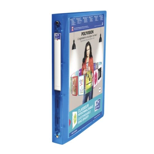 Oxford ELBA Polyvision - presentation ring binder - for A4 - capacity: 100 sheets - translucent blue