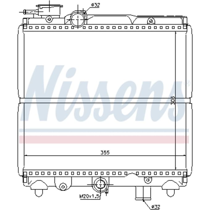 Radiator, motorkoeling NISSENS 61810