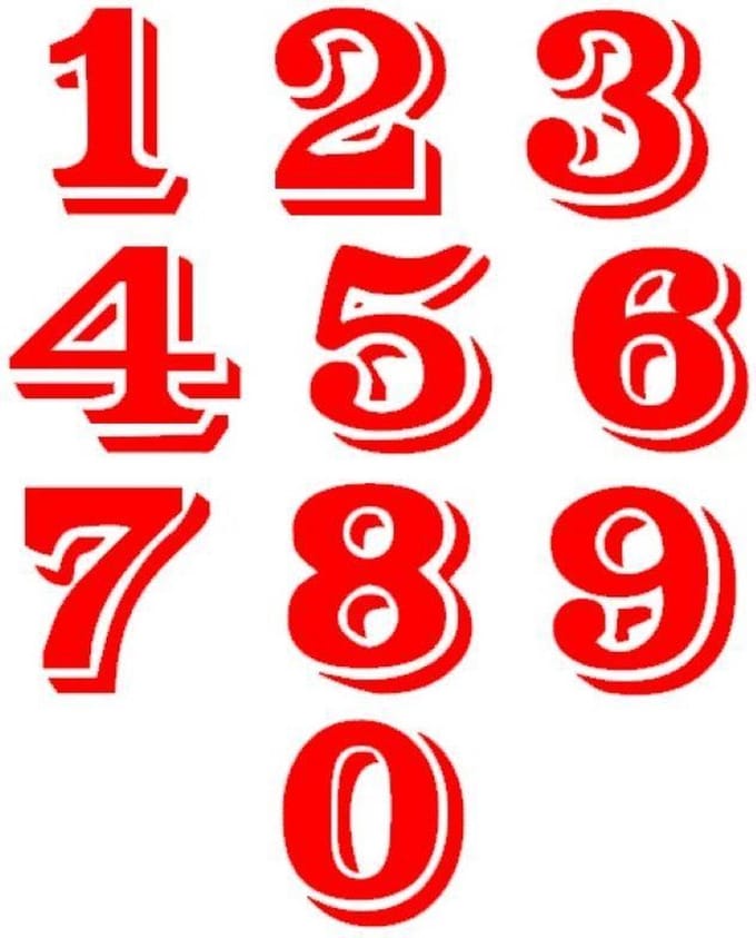 Containersticker Cijfer