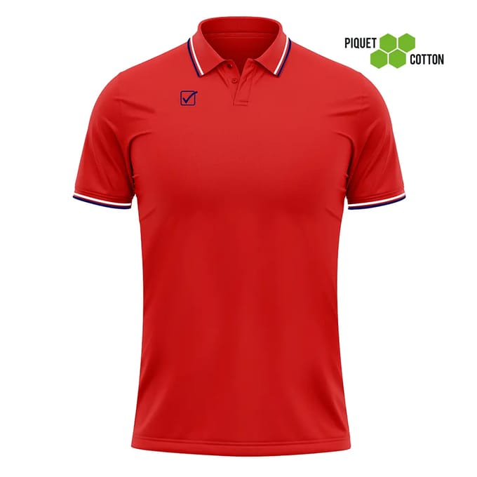 Poloshirt Givova Rood-Marineblauw Rood - M