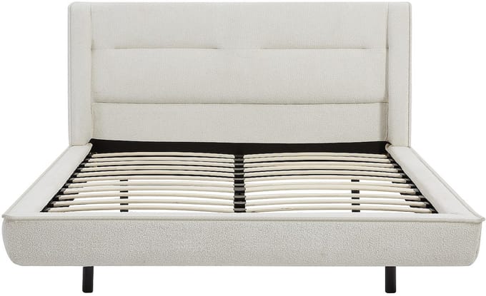 Vente-unique Bedframe stof beige 140 x 190 cm