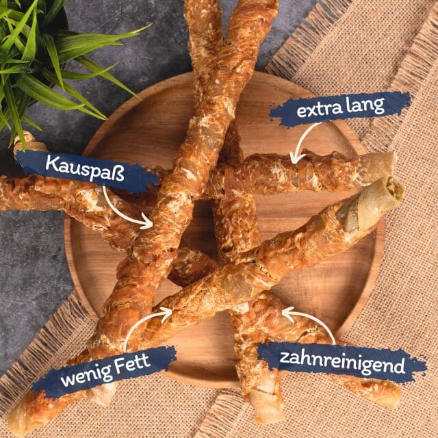 5 kg Lyra Pet® kauwrollen met kipfilet ca. 30-34 cm