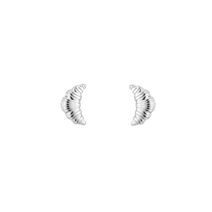 Bijoutheek Oorknoppen Croissant Zilver