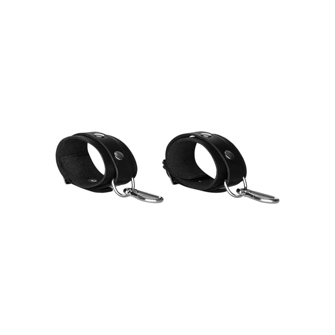 Rimba - Handboeien Leer smal 4 cm - Zwart