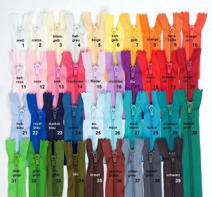 39 Losse Niet-Deelbare Ritssluitingen Set (25 cm) - Vervanging voor Kleding en Tassen