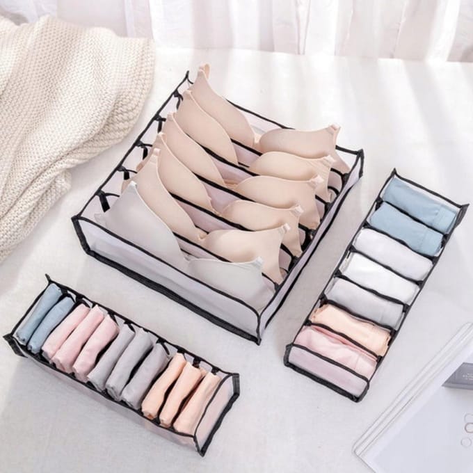 Kleding Organizer - Set van 3 Stuks - Zwart