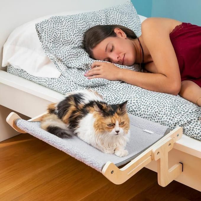 Hamac Suspendu pour Chats Hamacat InnovaGoods grijs