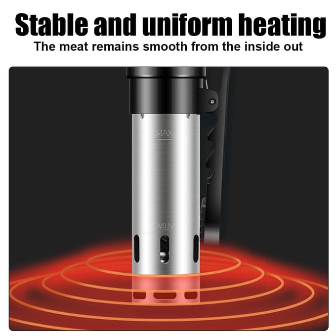 Circulateurs d'immersion de machine de cuiseur Sous 1100W cuiseur Sous de précision ultra silencieux d'acier inoxydable US Plug noir