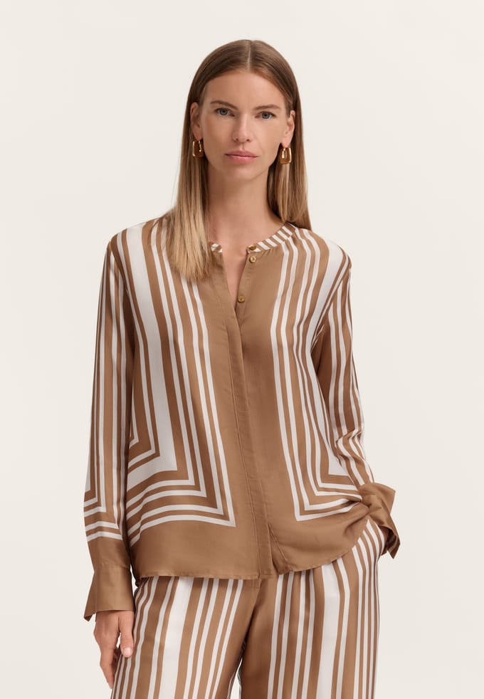 Bugatti Damen Blouse Modern Fit met grafische print