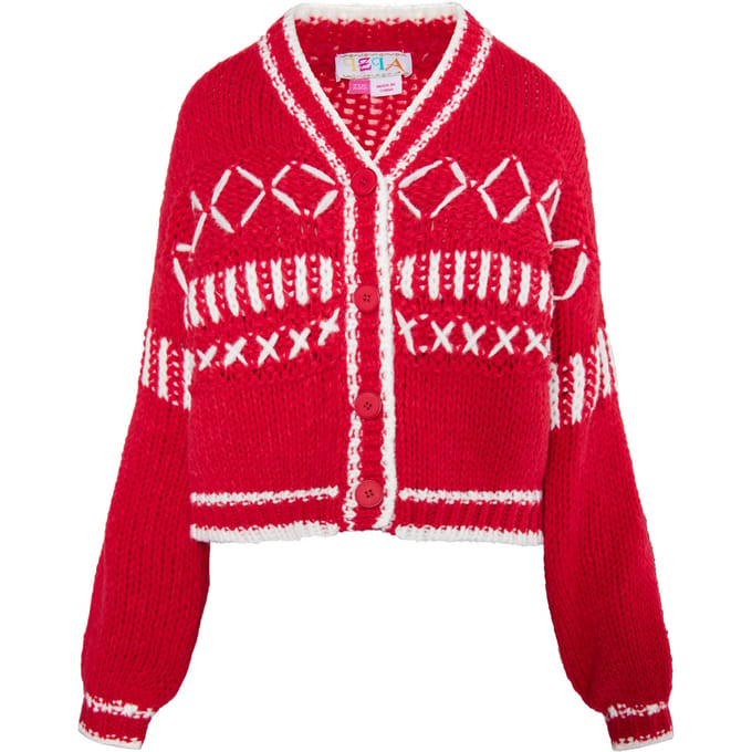 IZIA Vest Dames rood wit