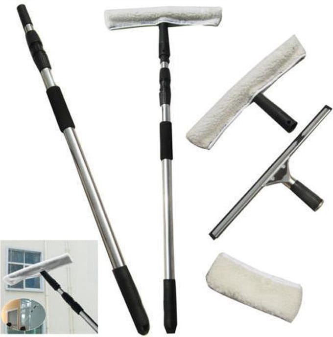 Complete Ramenwas Set met Telescoopsteel (4,5 meter) en Hoekstuk (35 cm)