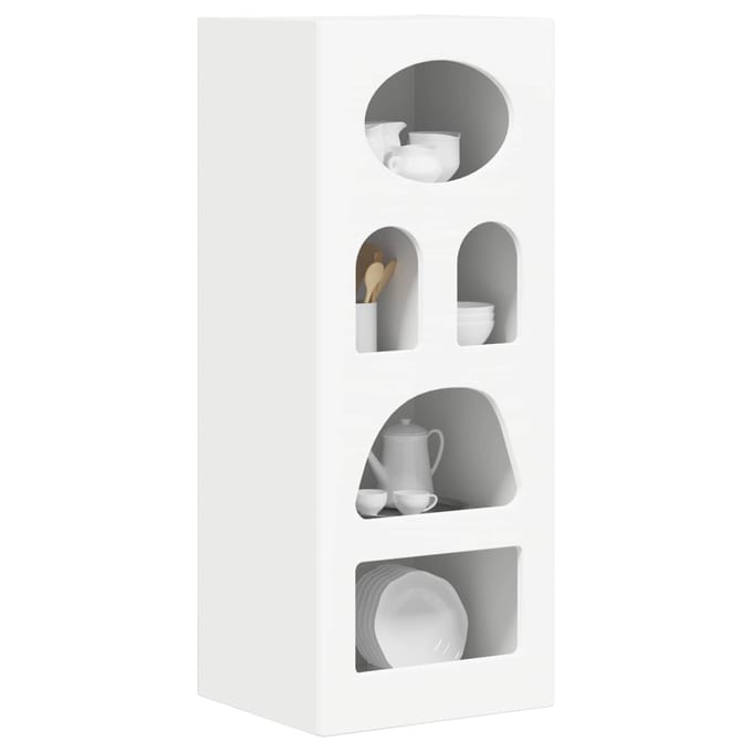 vidaXL - Dressoir - ELST - Wit - 40 - x - 35 - x - 100,5 - cm - Bewerkt - hout