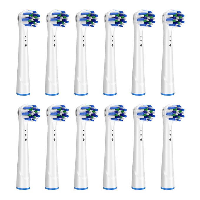 Têtes de brosse à dents de rechange, 8 pièces/ensemble, compatibles avec la brosse à dents électrique Oral B Braun sensible 12pcs white