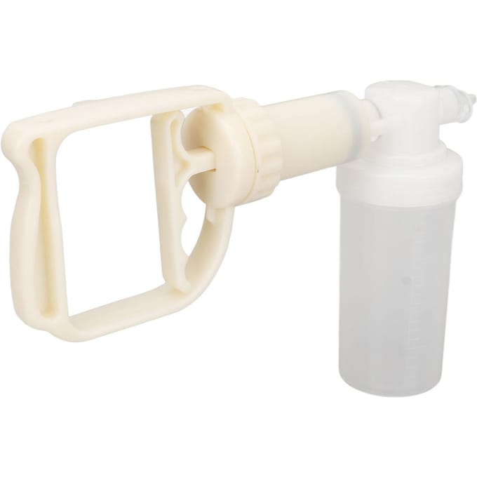Pompe d'aspiration manuelle portative transparente pour la respiration white
