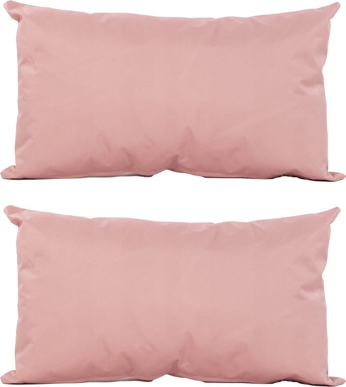 Anna's Collection Sierkussen voor binnen en buiten - 2x - oud roze - 30 x 50 cm - tuinkussen