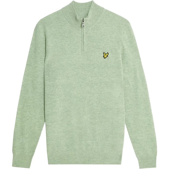 Lyle & Scott - Trui Met Rits - Lichtgroen - L (40)