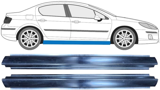 Reparatie dorpel voor Peugeot 407 2004-2011 / Links + Rechts / Set