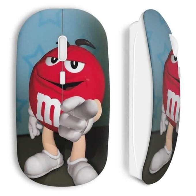 Souris Sans Fil - M Ms - Rouge - Clé USB WiFi incluse - Compatible Mac et PC - Technologie sans fil