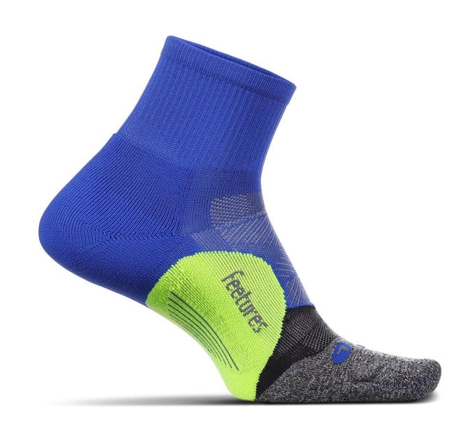 Feetures - Elite Light Cushion Quarter - Boost Blue - Blauw / SMALL
