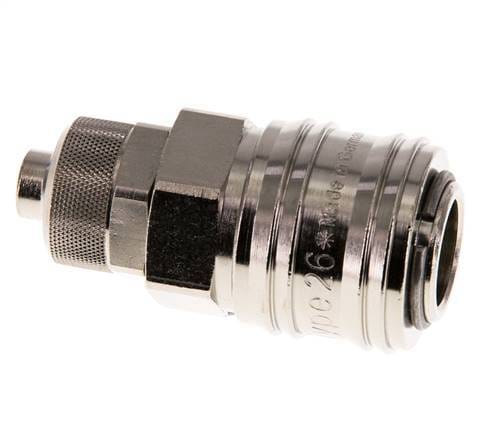 Vernikkeld Messing DN 7.2 (Euro) Luchtkoppeling Snelkoppeling 8x10 mm Push-On Double Shut-Off - CLS7-N-BN-SV-P-8