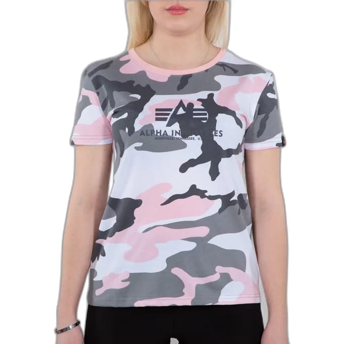 Dames-T-shirt Alpha Industries New Camo Basic