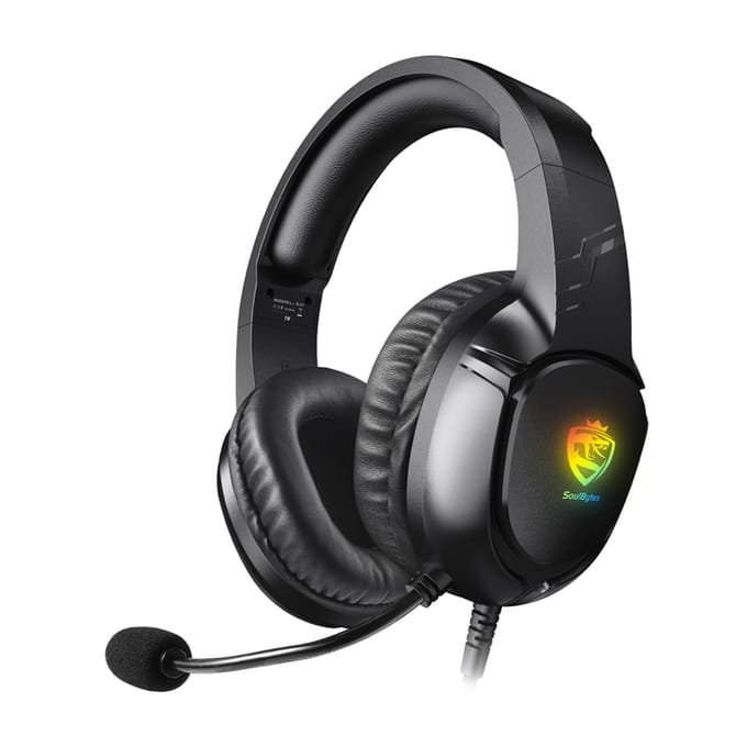 Bekabelde Gaming Headset E-Sports Oortelefoon met Microfoon LED-licht Compatibel met zwart