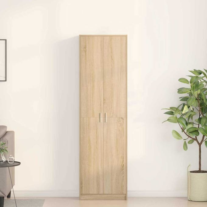 vidaXL - Kledingkast - Sonoma - Eik - 55 - x - 25 - x - 189 - cm - Bewerkt - hout